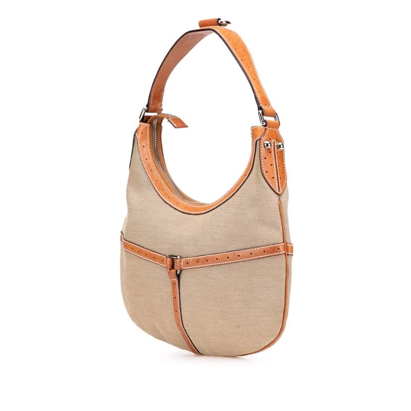 Gucci Canvas Web Reins Hobo Brown Canvas Good condition - Back View