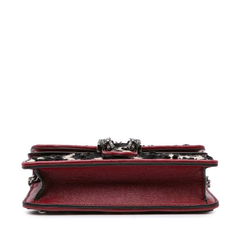 Gucci Super Mini GG Tweed Dionysus Crossbody Black Tweed Good condition - Inside View