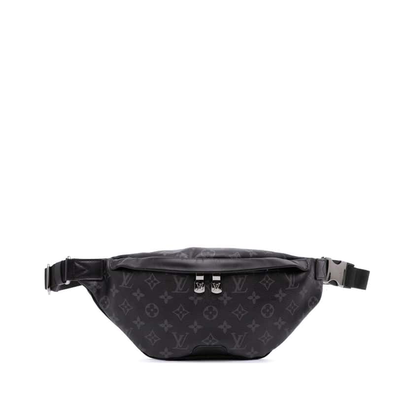 Louis Vuitton Monogram Eclipse Discovery Bumbag PM Black Canvas Good condition - Front View