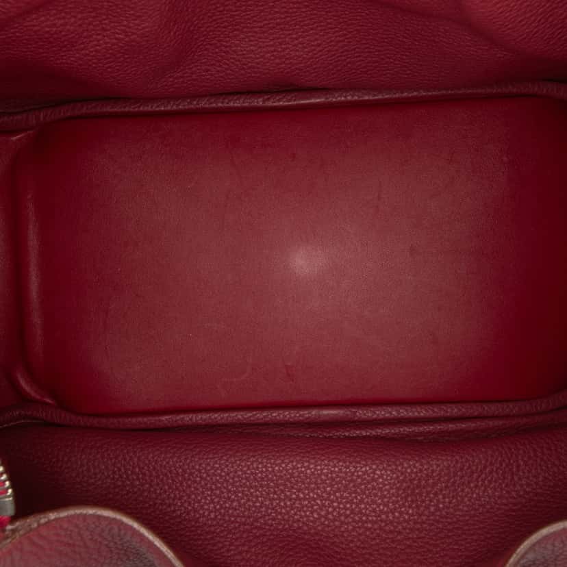Hermès Clemence Lindy 34 Red Leather Good condition - Model View