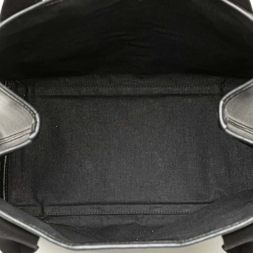 Balenciaga Calfskin Perforated Navy Cabas S Tote Black Leather Good condition - Model View
