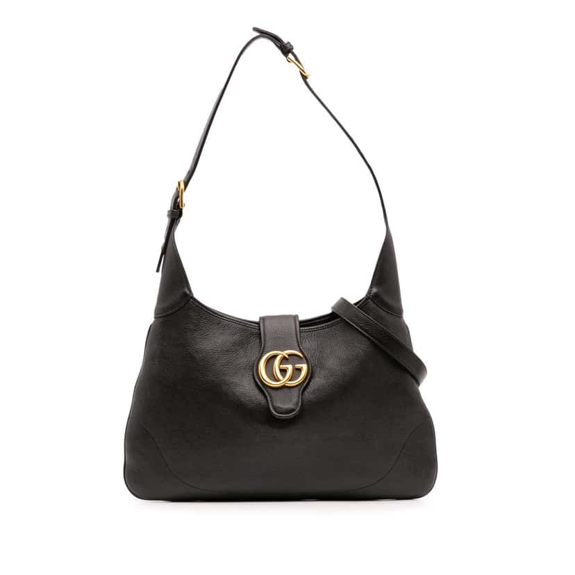 Gucci Medium Leather Aphrodite Crossbody Black Leather Good condition - Front View