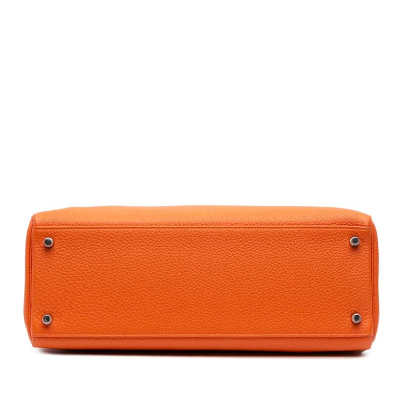 Hermès Togo Kelly II Retourne 35 Orange Leather Good condition - Back View