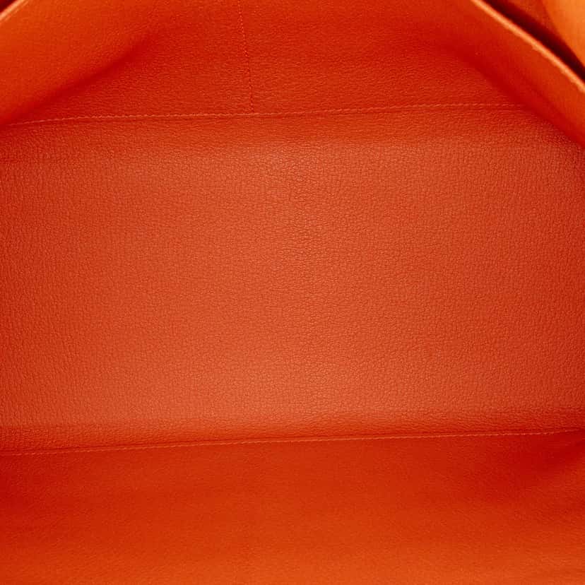 Hermès Togo Kelly II Retourne 35 Orange Leather Good condition - Inside View