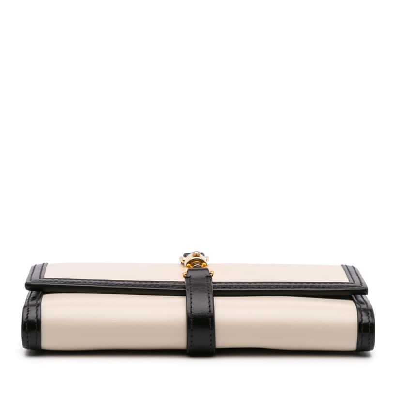 Gucci Bicolor Calfskin Jackie 1961 Wallet On Chain White Leather Good condition - Inside View