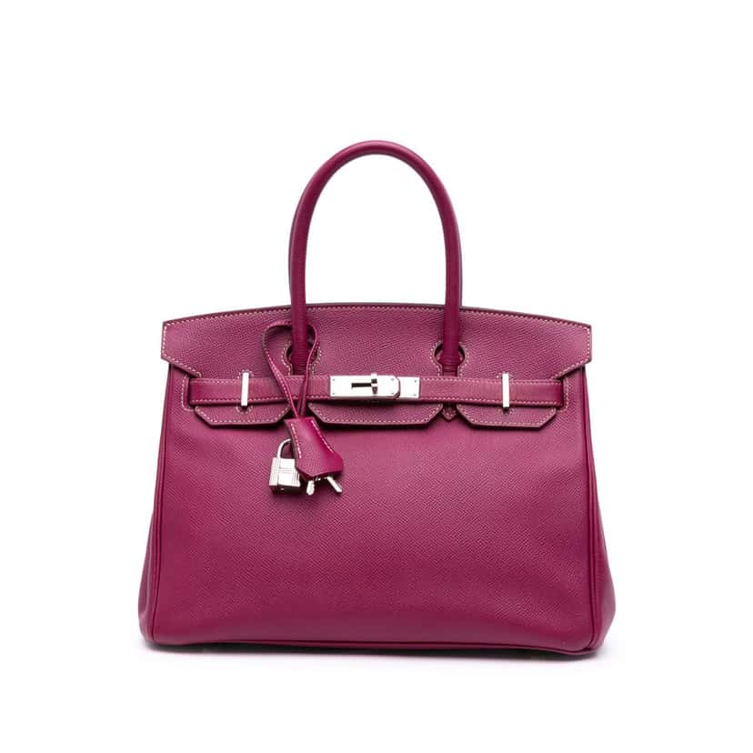 Hermès Epsom Candy Birkin Retourne 30 Pink Leather Good condition - Front View