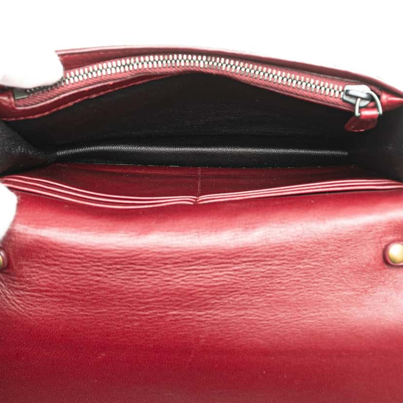 Bottega Veneta Nappa Intrecciato Wallet On Chain Red Leather Good condition - Model View