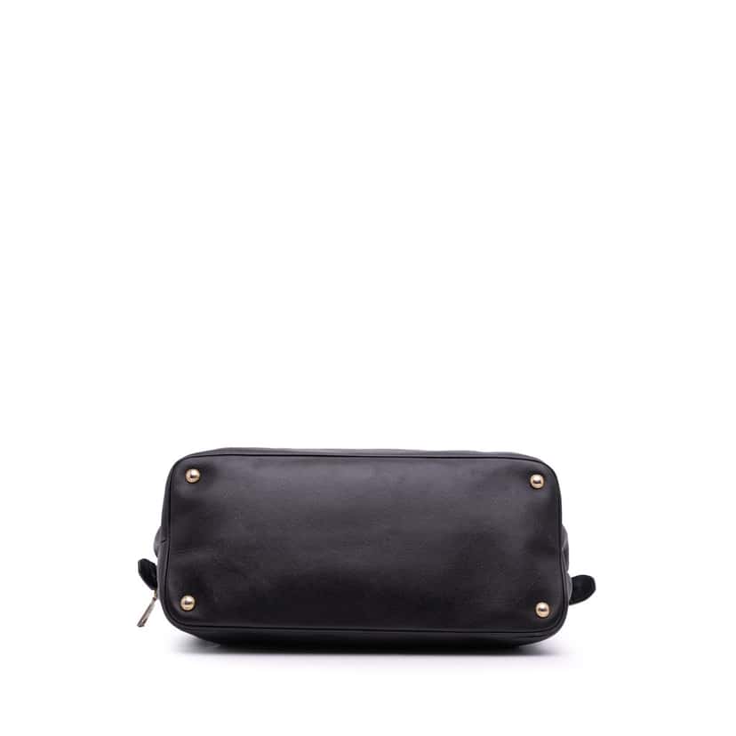 Prada Saffiano Cuir Triple Zip Dome Top Handle Bag Black Leather Good condition - Inside View