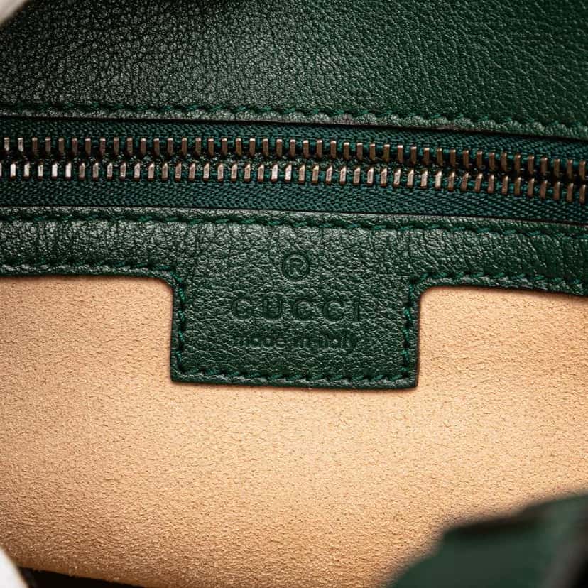 Gucci Small Calfskin Bamboo Diana Convertible Bucket Bag Green Leather Good condition - Box View