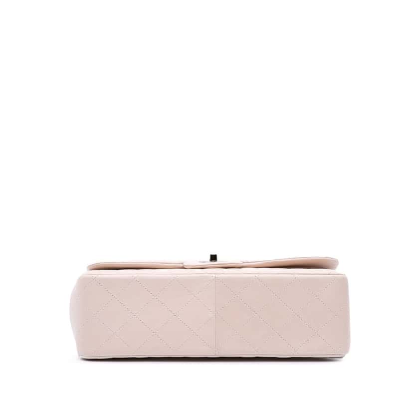 Chanel Jumbo Classic Lambskin Double Flap White Leather Good condition - Inside View