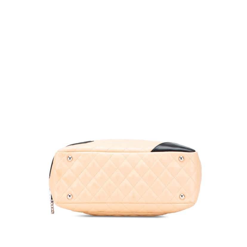 Chanel Large Quilted Lambskin Cambon Ligne Shoulder Bag Brown Leather Good condition - Inside View