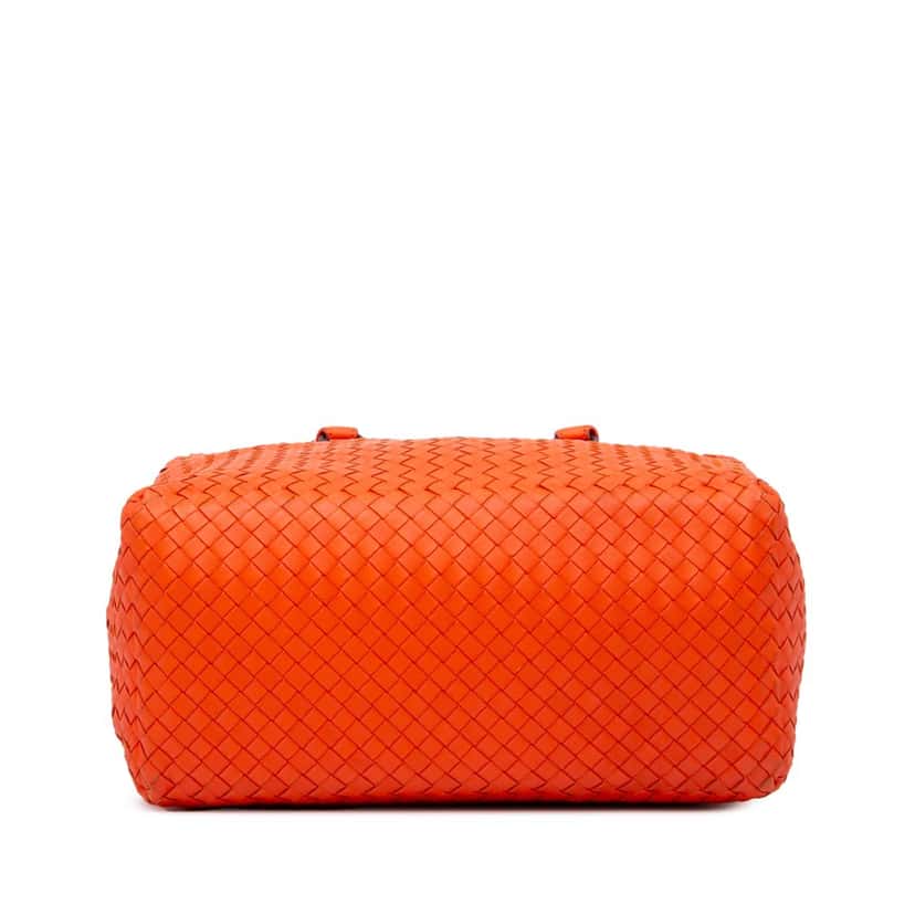 Bottega Veneta Nappa Intrecciato Brick Tote Orange Leather Good condition - Inside View