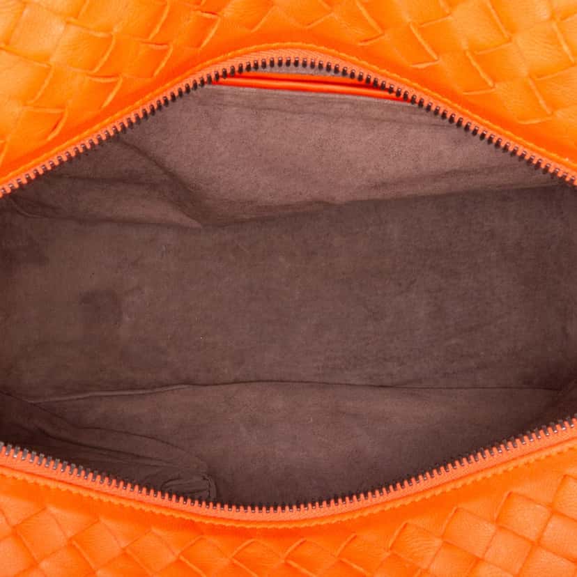 Bottega Veneta Nappa Intrecciato Brick Tote Orange Leather Good condition - Model View
