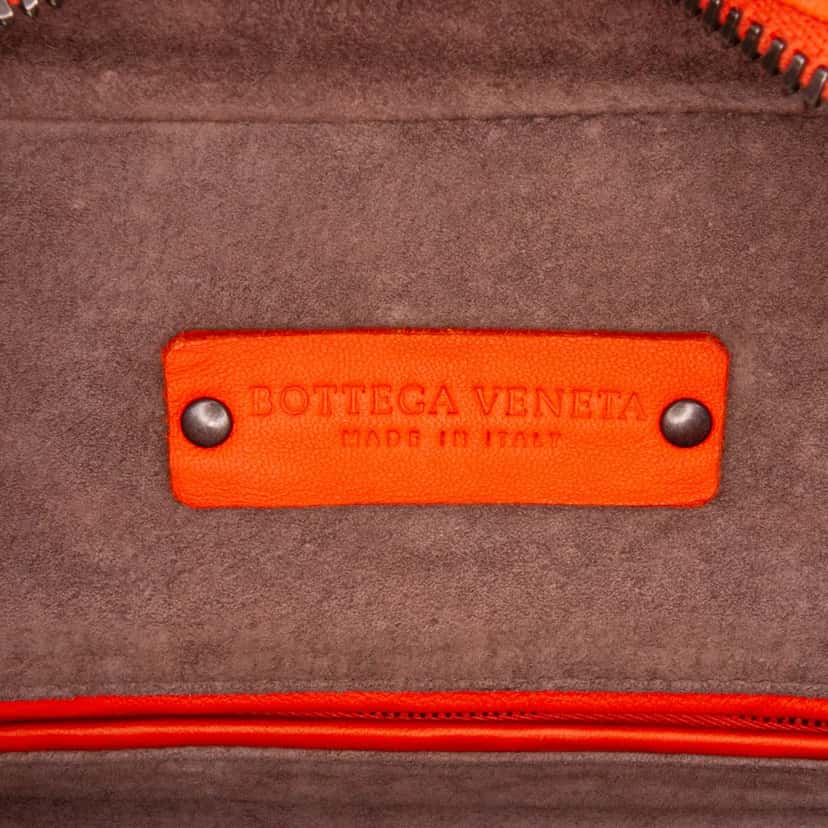 Bottega Veneta Nappa Intrecciato Brick Tote Orange Leather Good condition - Box View