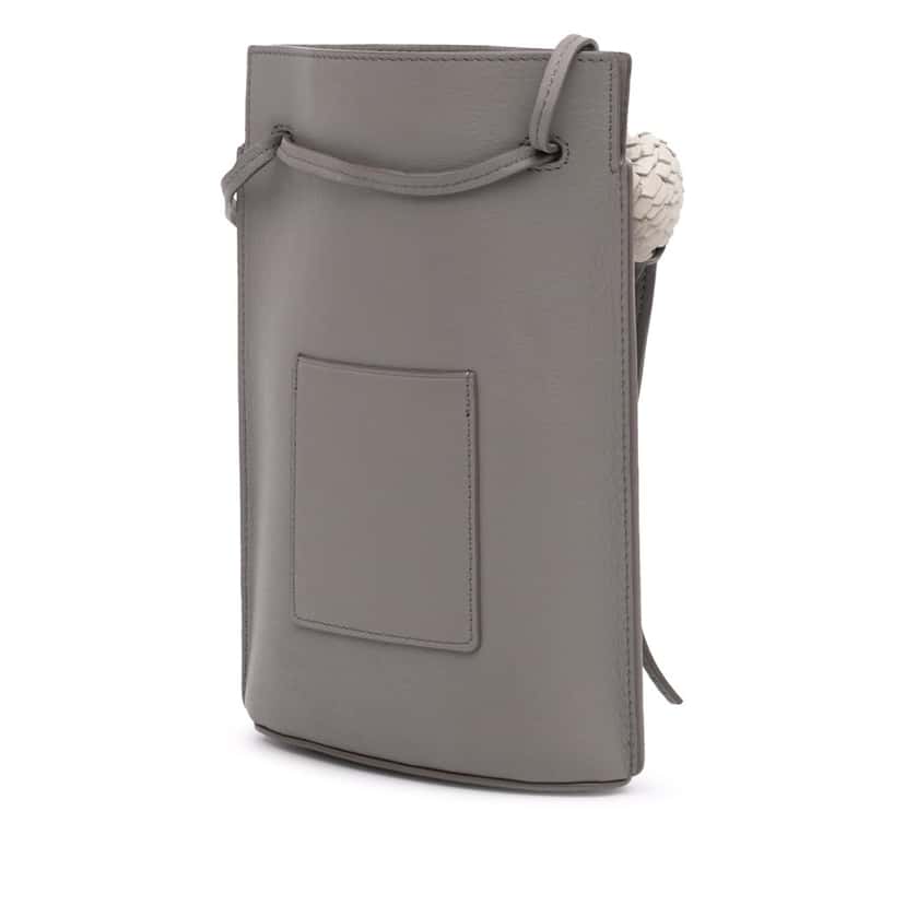 Loewe Calfskin Dice Pocket Crossbody Grey Leather Good condition - Back View