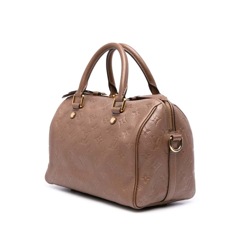Louis Vuitton Monogram Empreinte Speedy Bandouliere 25 Brown Leather Good condition - Back View
