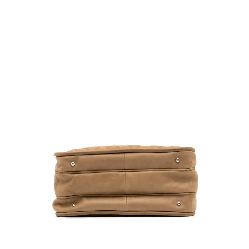 Chanel Quilted Iridescent Calfskin Relax CC Satchel Brown Leather Good condition - Inside View