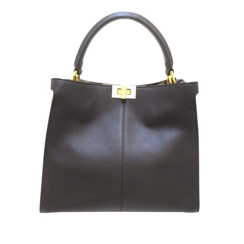 Fendi Peekaboo X Lite Medium Black Leather Very good condition - Front View