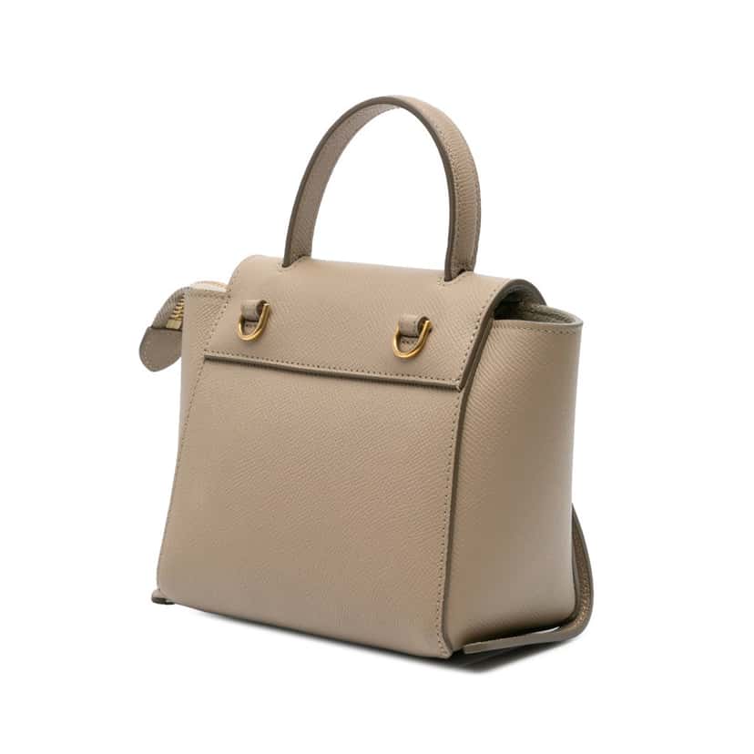 Celine Pico Grained Calfskin Belt Bag Brown Leather Good condition - Back View