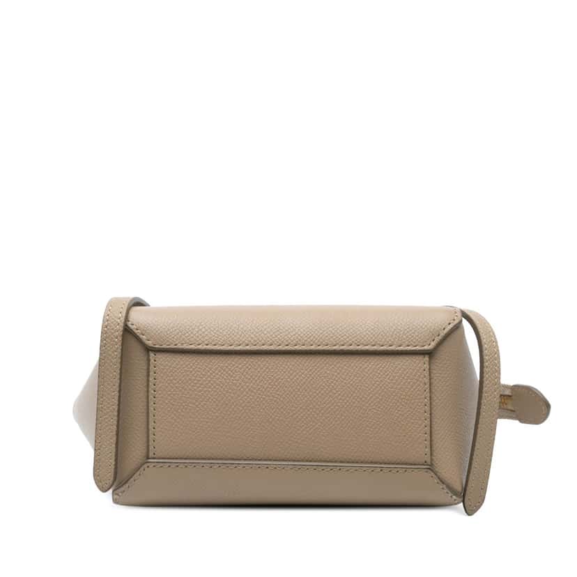 Celine Pico Grained Calfskin Belt Bag Brown Leather Good condition - Inside View