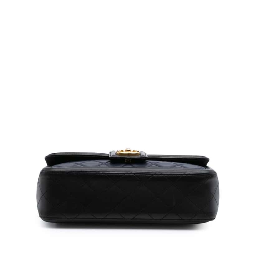 Chanel Medium Bicolor Quilted Lambskin Elegant CC Flap Blue Leather Good condition - Inside View