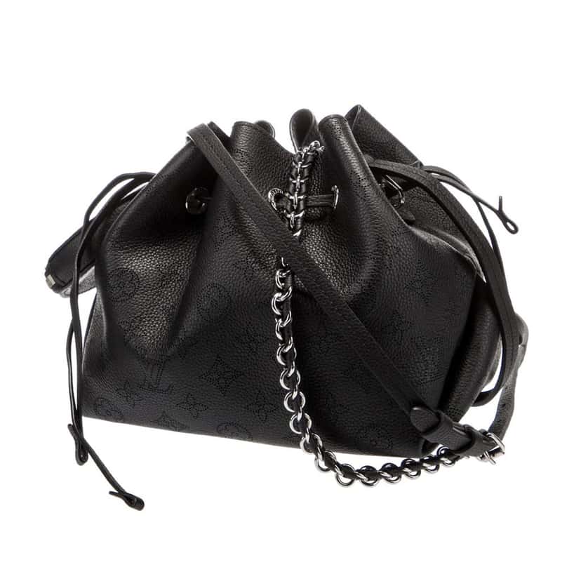 Louis Vuitton Monogram Mahina Bella Black Leather Good condition - Back View