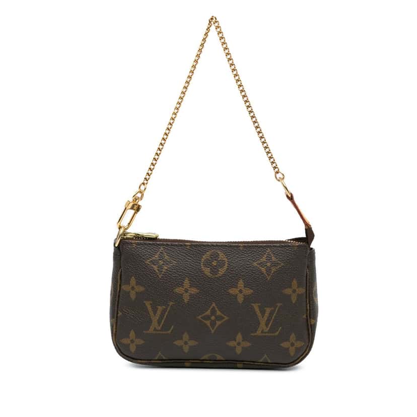 Louis Vuitton Monogram Mini Pochette Accessoires Brown Canvas Good condition - Front View