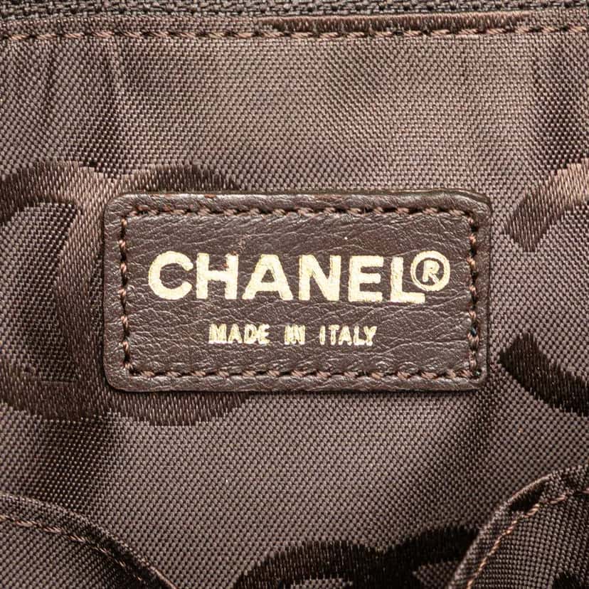Chanel Small CC Calfskin Surpique Tote Brown Leather Good condition - Box View