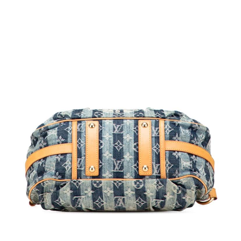 Louis Vuitton Monogram Denim Porte Epaule Raye Cabas MM Blue Denim Good condition - Inside View