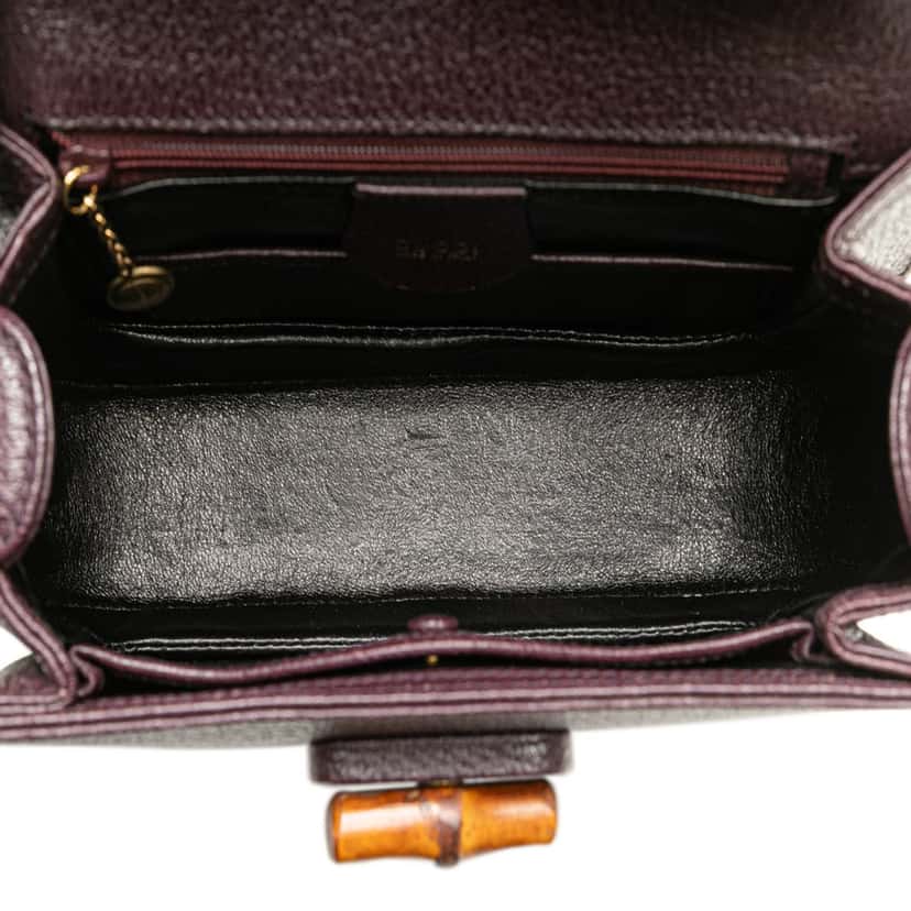 Gucci Calfskin Bamboo Night Purple Leather Good condition - Model View