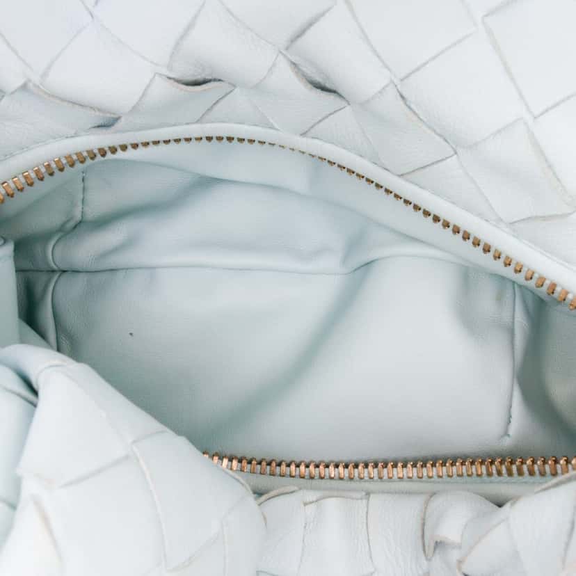 Bottega Veneta Mini Nappa Intrecciato Jodie Blue Leather Good condition - Model View