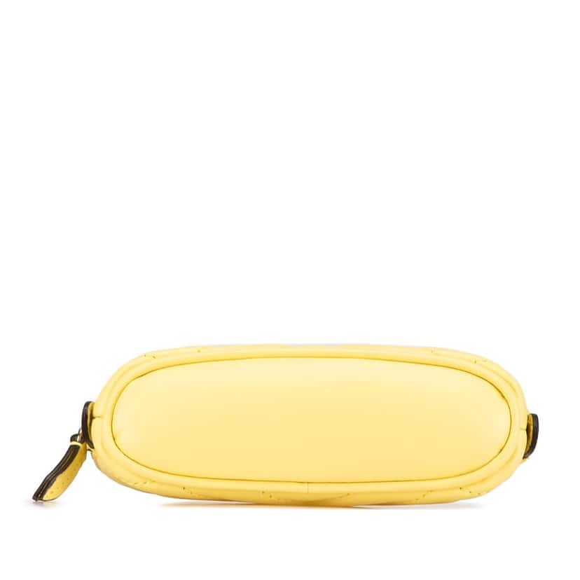 Gucci GG Marmont Matelasse Key Pouch Yellow Leather Good condition - Inside View