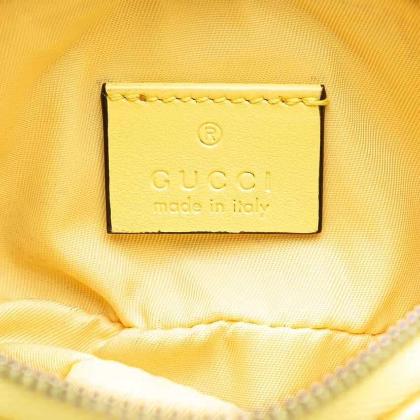 Gucci GG Marmont Matelasse Key Pouch Yellow Leather Good condition - Box View