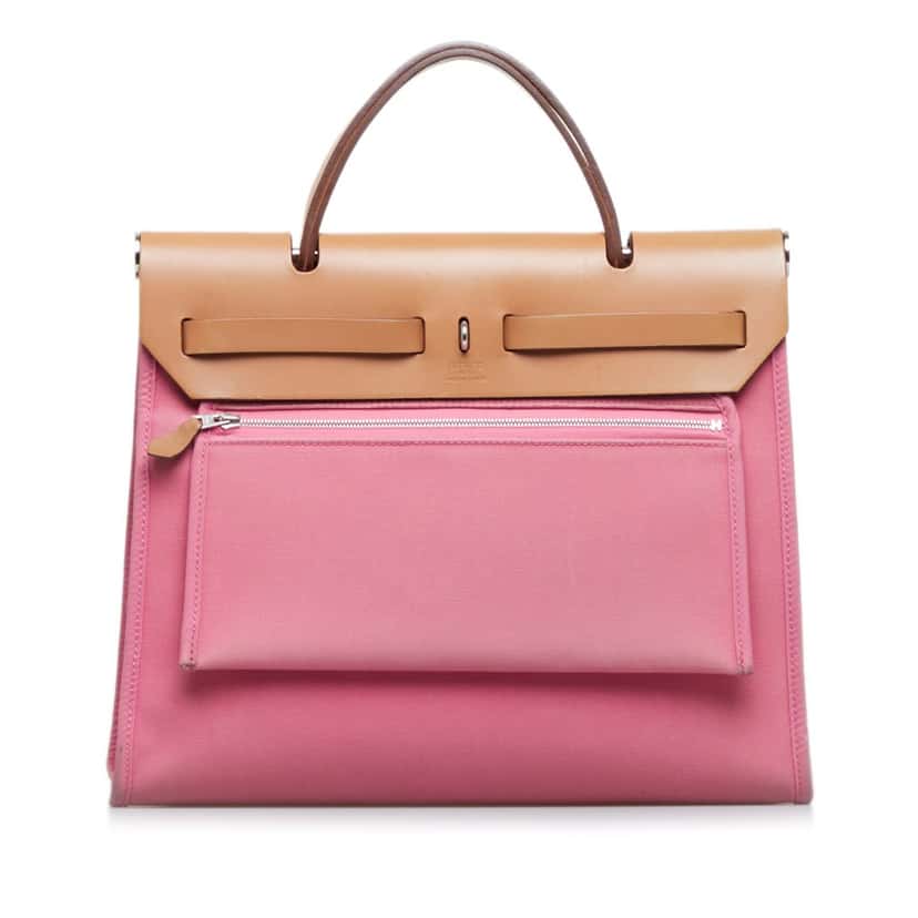 Hermès Toile Herbag Zip 31 Pink Canvas Good condition - Inside View