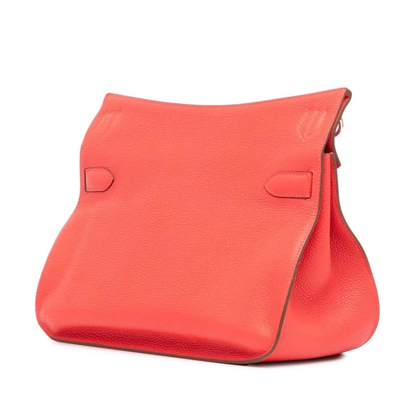 Hermès Taurillon Clemence Jypsiere 34 Red Leather Good condition - Back View