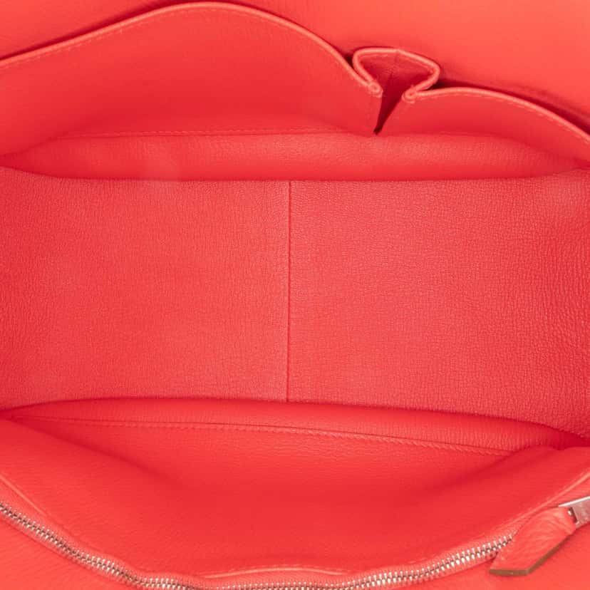 Hermès Taurillon Clemence Jypsiere 34 Red Leather Good condition - Model View