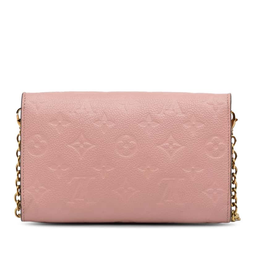 Louis Vuitton Monogram Empreinte Vavin Wallet on Chain Pink Leather Good condition - Inside View