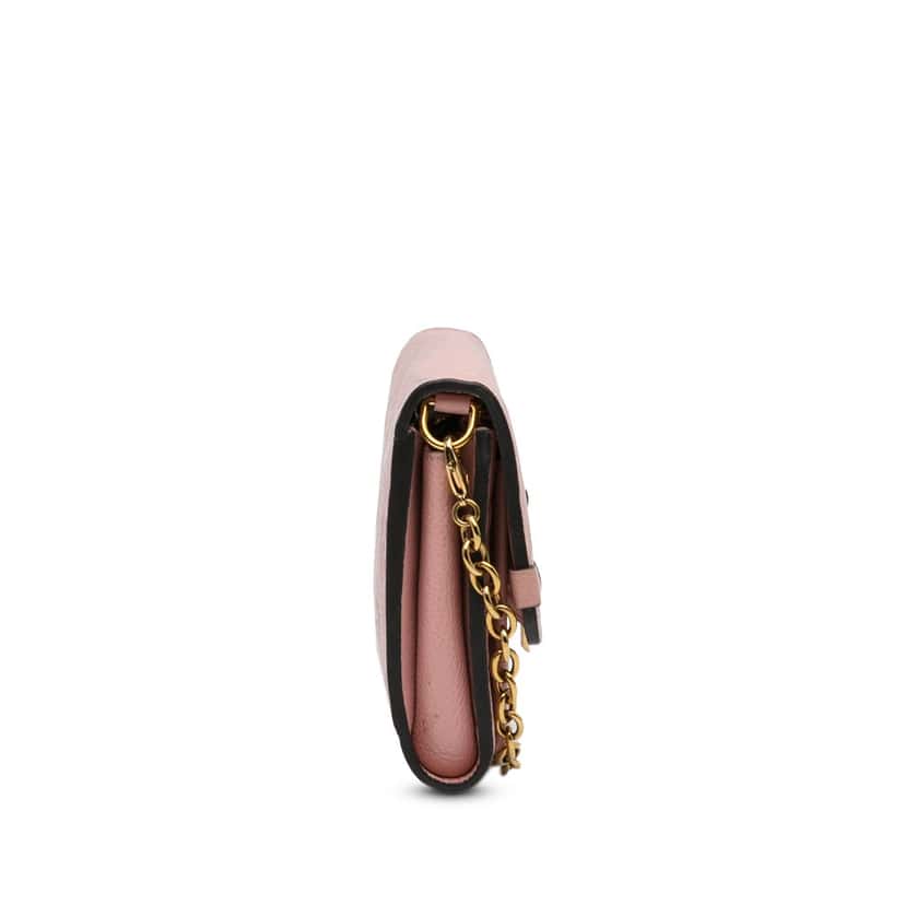 Louis Vuitton Monogram Empreinte Vavin Wallet on Chain Pink Leather Good condition - Model View