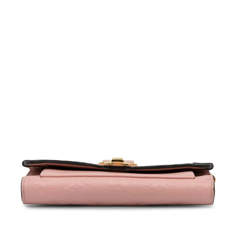Louis Vuitton Monogram Empreinte Vavin Wallet on Chain Pink Leather Good condition - Box View
