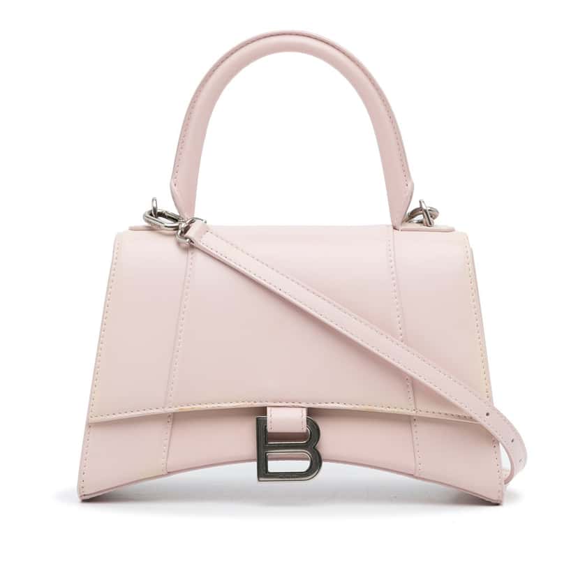 Balenciaga Hourglass S Satchel Pink Leather Very good condition - Front View