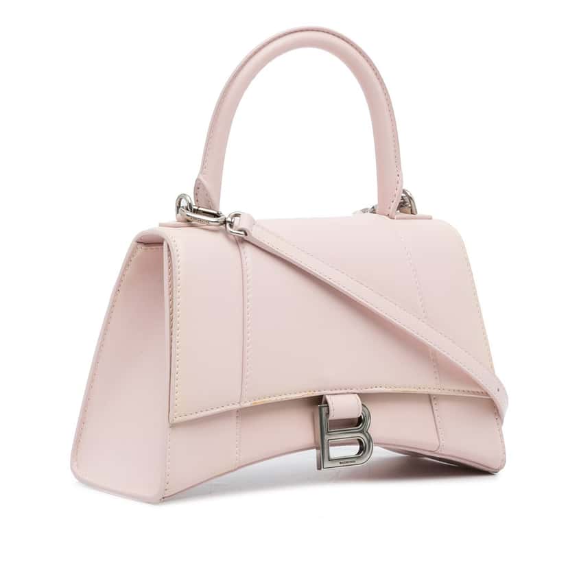Balenciaga Hourglass S Satchel Pink Leather Very good condition - Back View