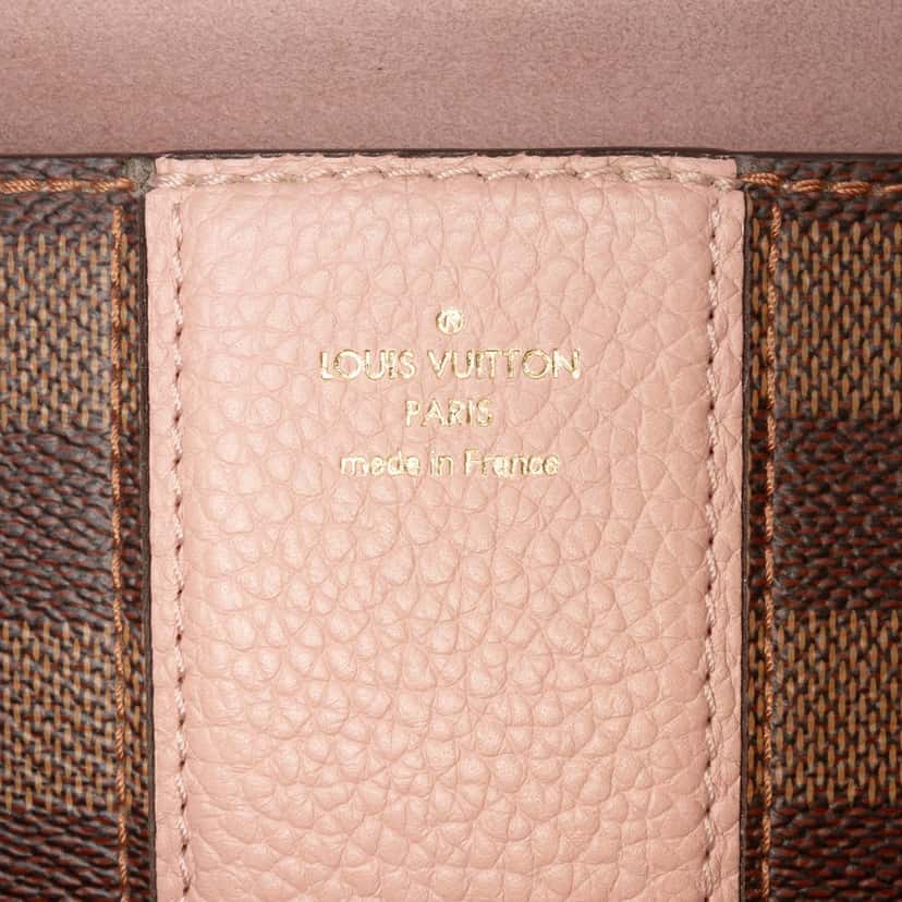 Louis Vuitton Damier Ebene Cuir Taurillon Wight Brown Canvas Good condition - Box View