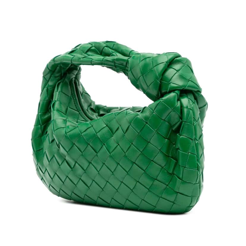 Bottega Veneta Mini Nappa Intrecciato Jodie Green Leather Good condition - Back View