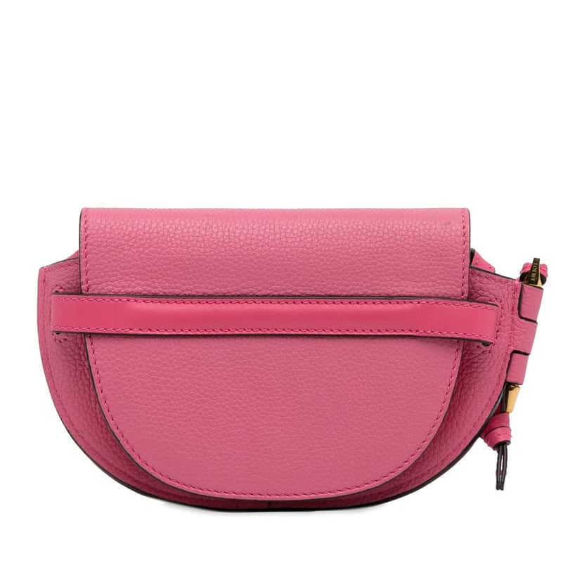 Loewe Mini Gate Crossbody Bag Pink Leather Good condition - Model View