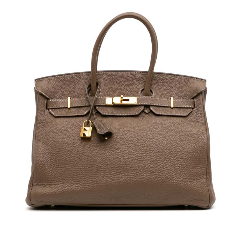 Hermès Togo Birkin Retourne 35 Brown Leather Good condition - Front View