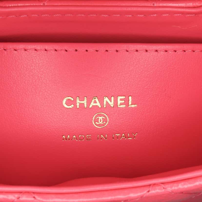 Chanel Mini Nano Aged Calfskin Kelly Shopper Bag Pink Leather Good condition - Box View
