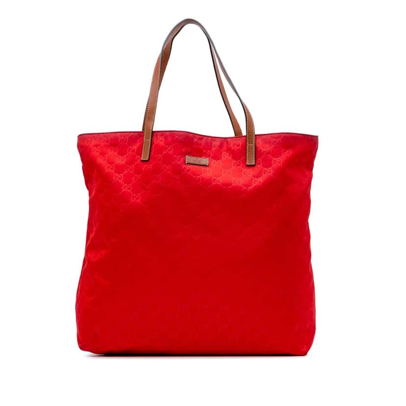 Gucci GG Canvas Tote Red Canvas Good condition - Front View