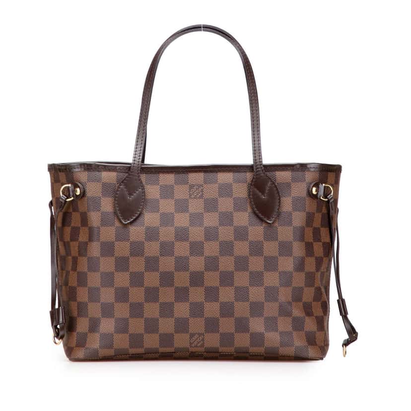 Louis Vuitton Damier Ebene Neverfull PM Brown Canvas Good condition - Front View