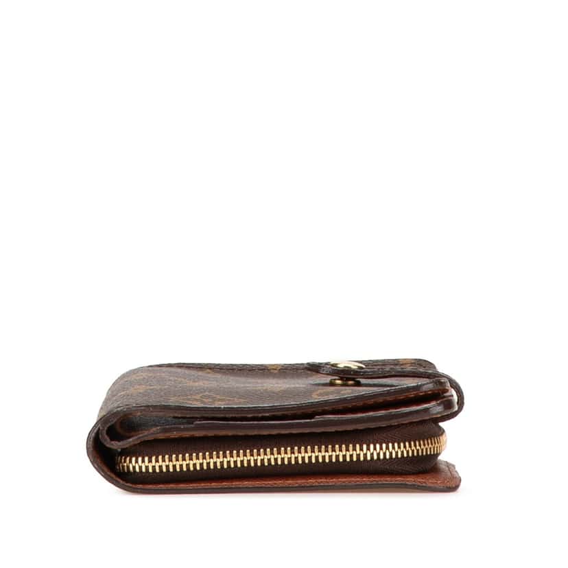 Louis Vuitton Monogram Bifold Compact Wallet Brown Canvas Good condition - Inside View