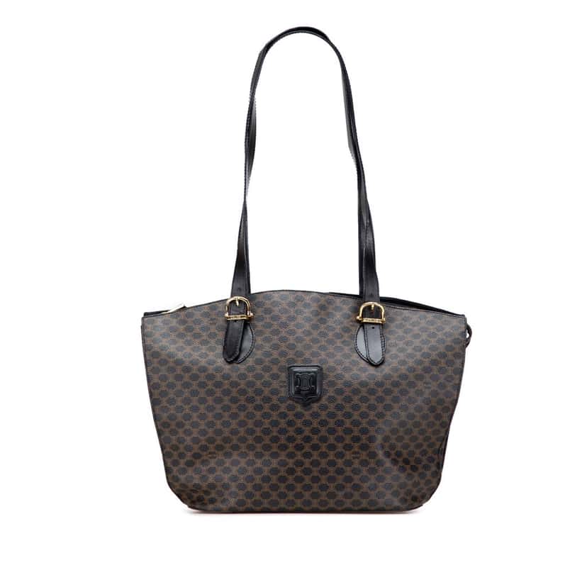 Celine Macadam Coated Canvas Tote Brown Canvas Good condition - Front View